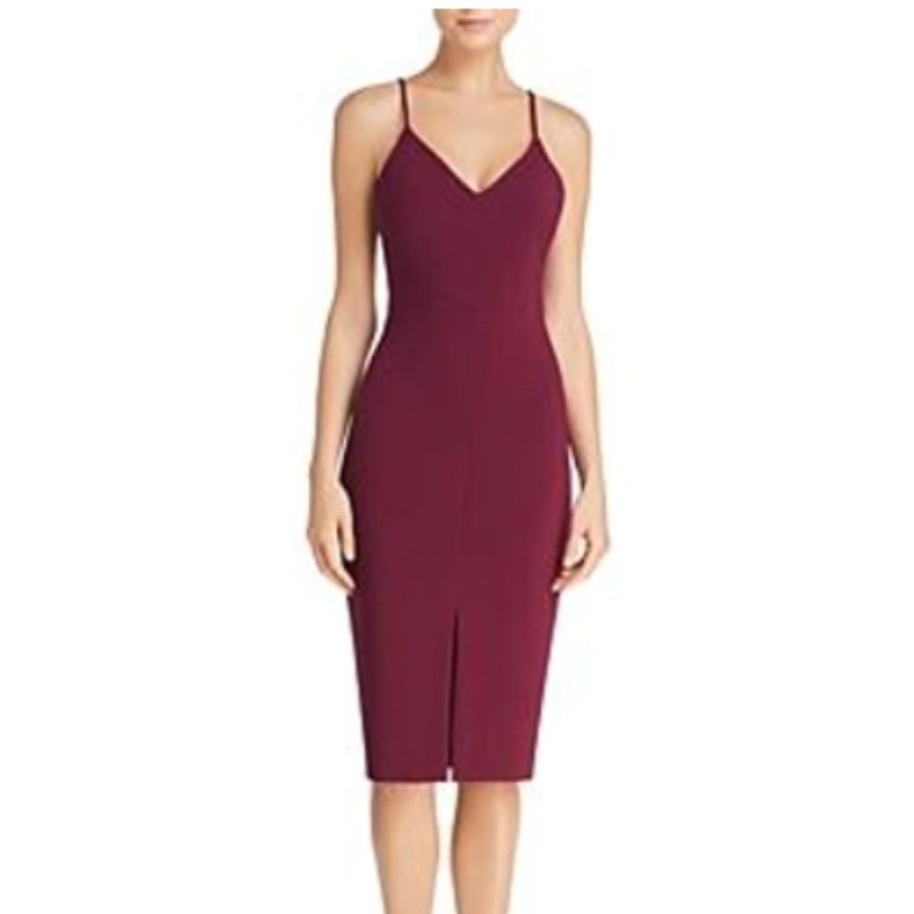 Likely Brooklyn Front-Slit Dress In Electric Plum